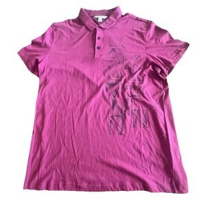 Calvin Klein Ck Body Fit Polo Collared Purple Men's Logo Sz X-LARGE XL